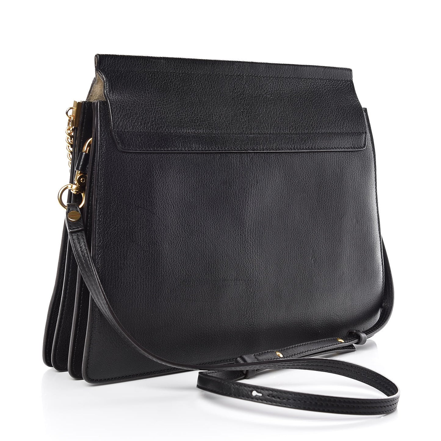 Calfskin Medium Faye Shoulder Bag Black