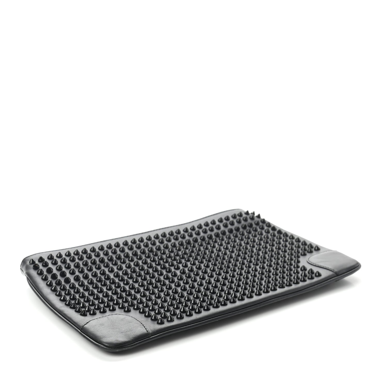 Calfskin Studded Clutch Black