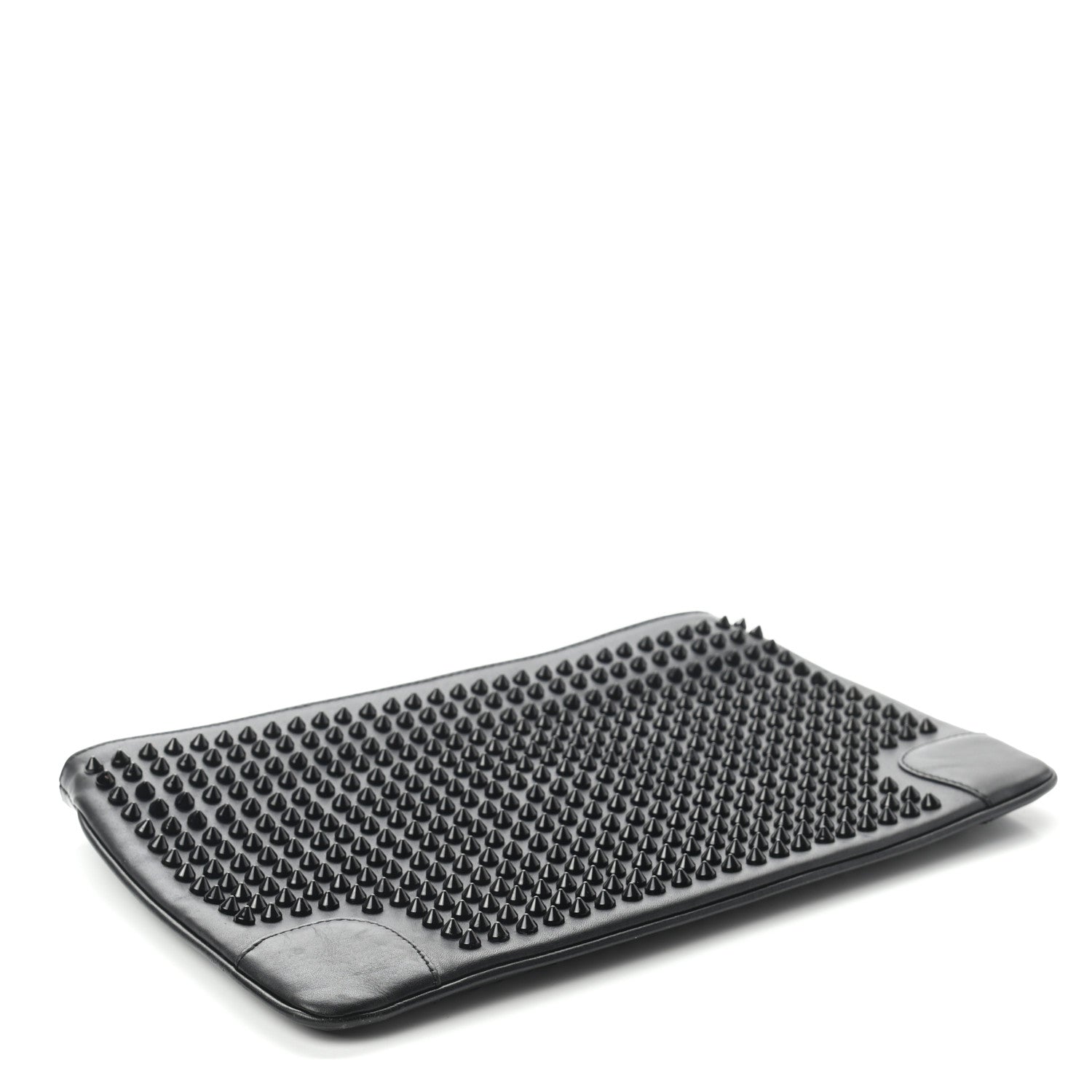 Christian Louboutin Calfskin Studded Clutch Black 4 of 6