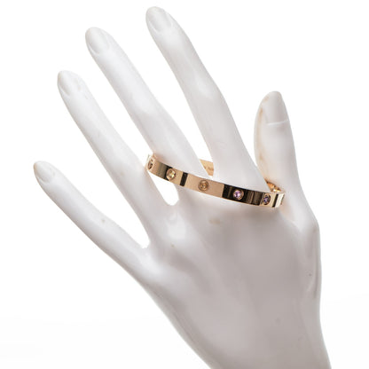 Cartier 18K Pink Gold Sapphire Garnet Amethyst LOVE Bracelet 17 2 of 5