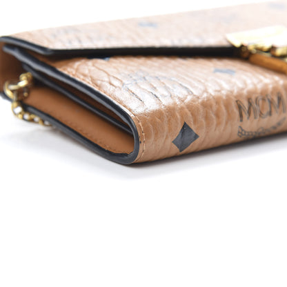 MCM Visetos Large Patricia Wallet On Chain Cognac 9 of 15