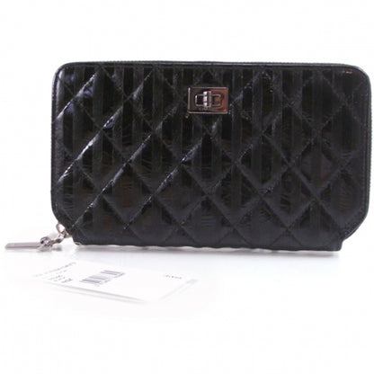 Chanel Leather Reissue Striped Quilted Zip Wallet 1 of 10