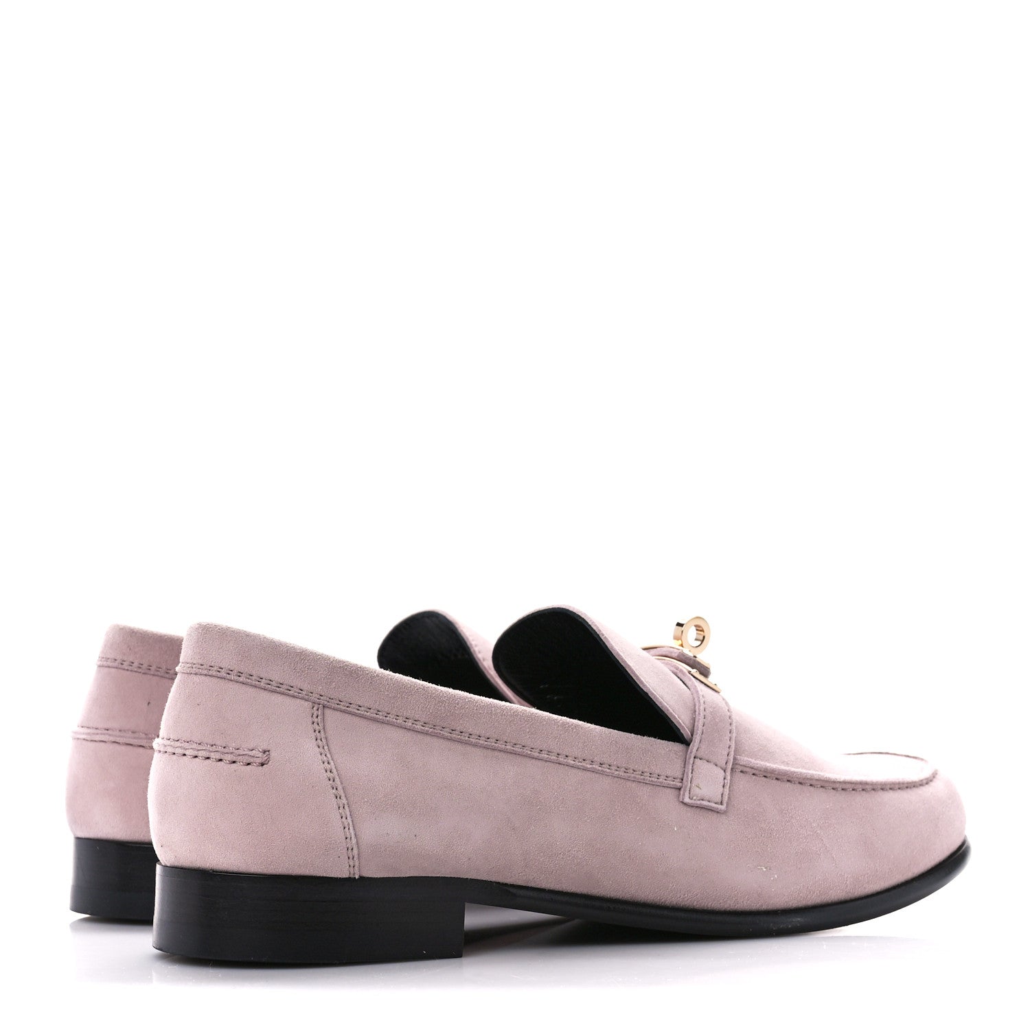 Hermes Suede Goatskin Womens Destin Loafer 41 Rose Opaline 4 of 10