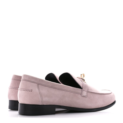 Hermes Suede Goatskin Womens Destin Loafer 41 Rose Opaline 4 of 10