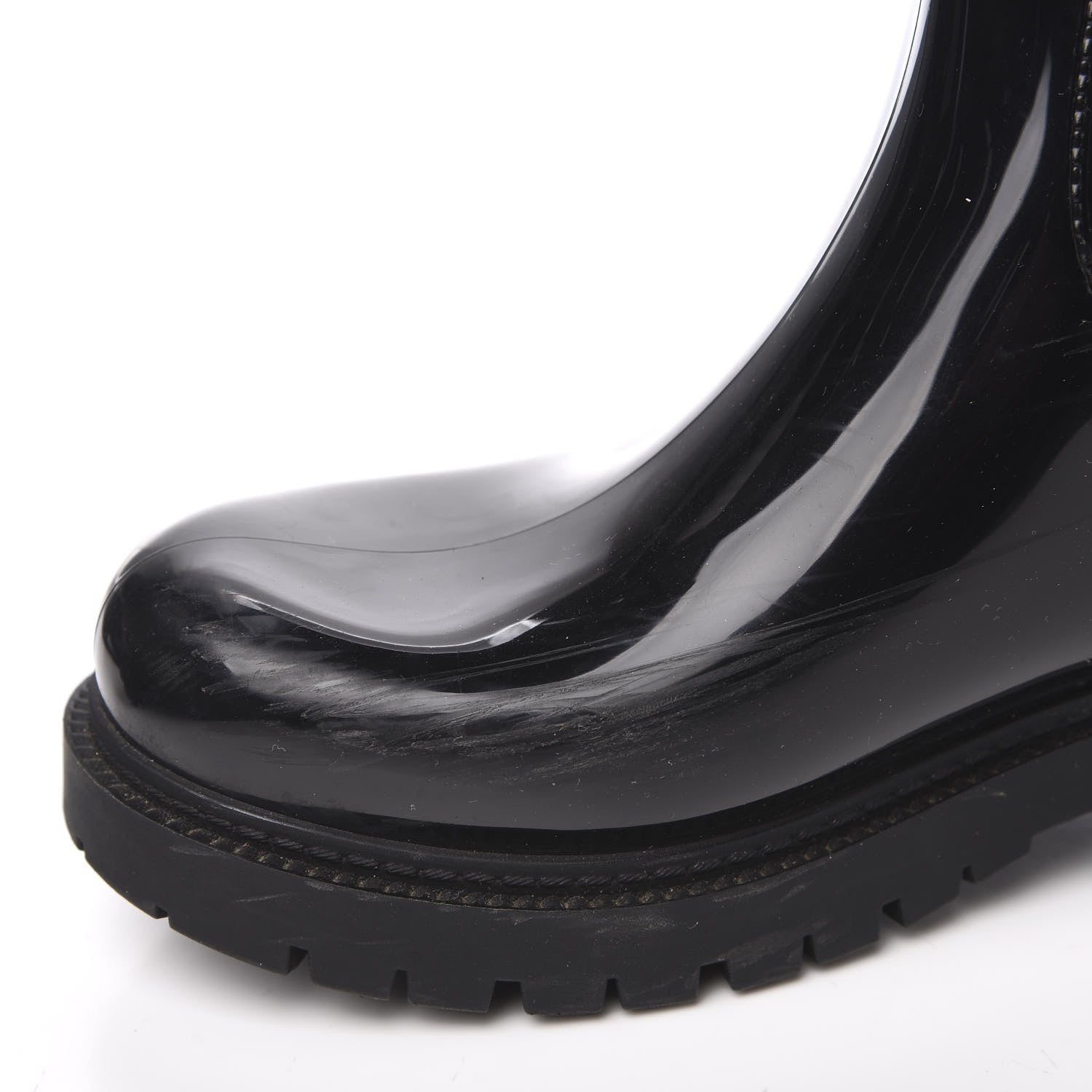 Louis Vuitton Rubber Embossed Monogram Splash Rain Boots 36 Black 8 of 9