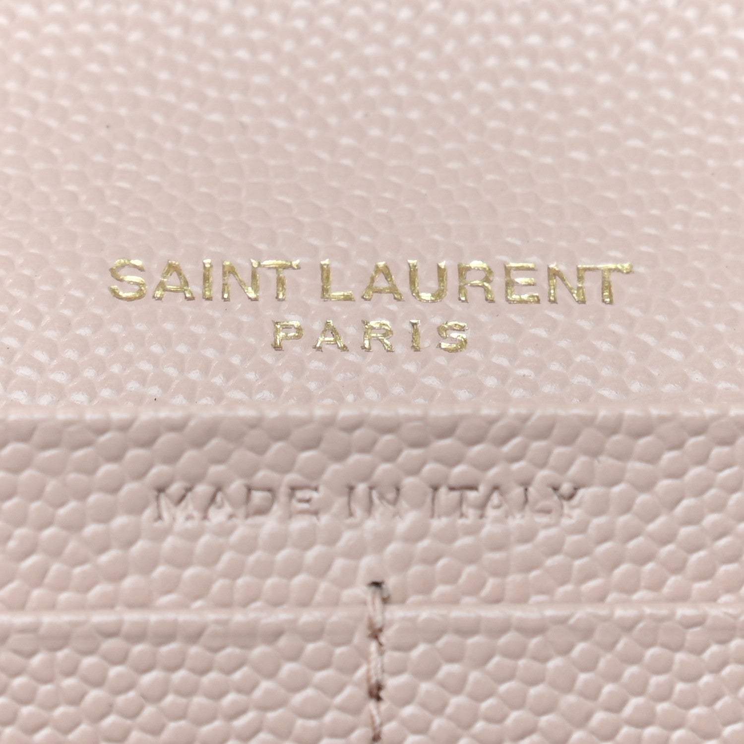Saint Laurent Grain De Poudre Matelasse Chevron Monogram Flap Wallet Pale Pink 6 of 9
