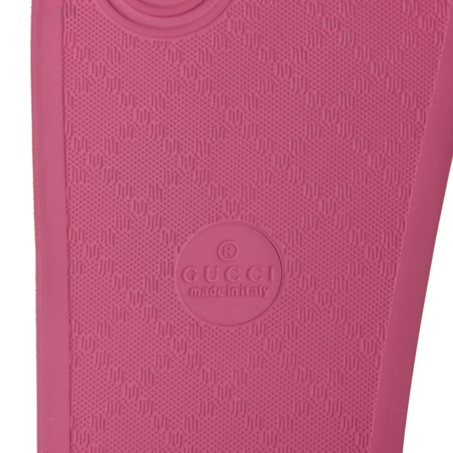 Rubber Logo Stamped Mens Slide Sandals 10 Fuchsia