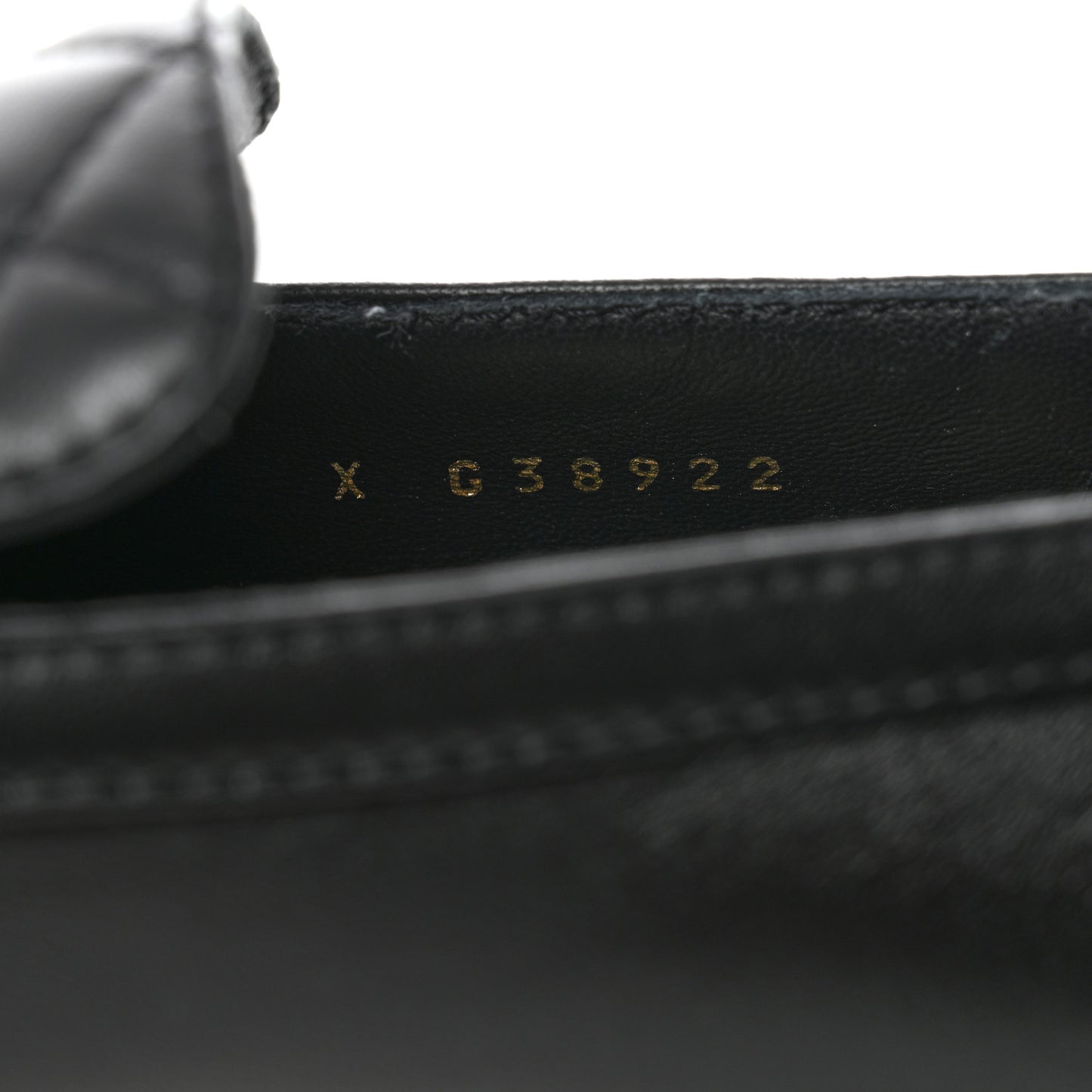 Lambskin Pearl Crystal Quilted CC Logo Jewelry Loafers 39.5 Black