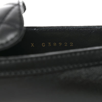 Chanel Lambskin Pearl Crystal Quilted CC Logo Jewelry Loafers 39.5 Black 6 of 9