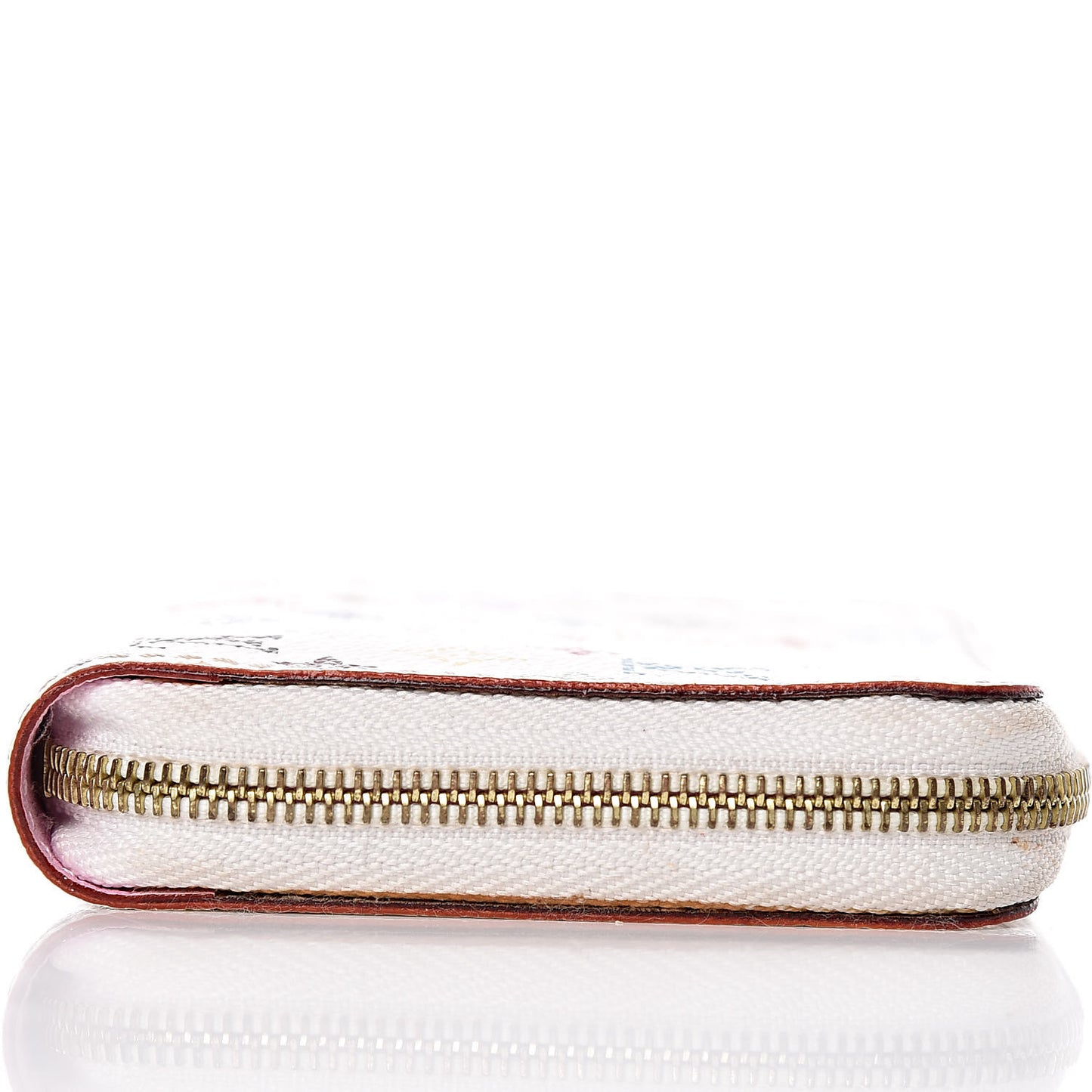 Monogram Multicolor Zippy Coin Purse Wallet White Litchi