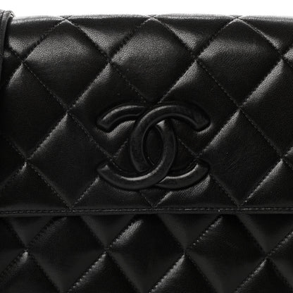 Chanel Lambskin Quilted CC Single Flap Shoulder Bag Black 8 of 10