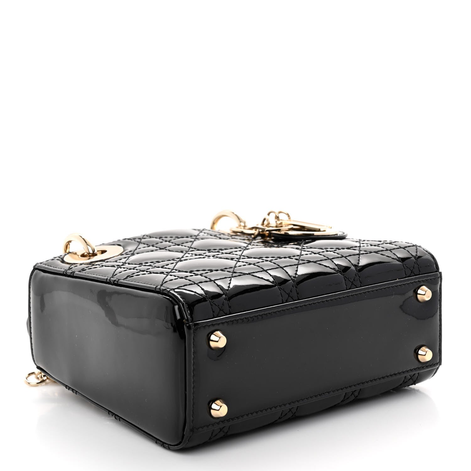 Christian Dior Patent Cannage Mini Lady Dior Black 5 of 10
