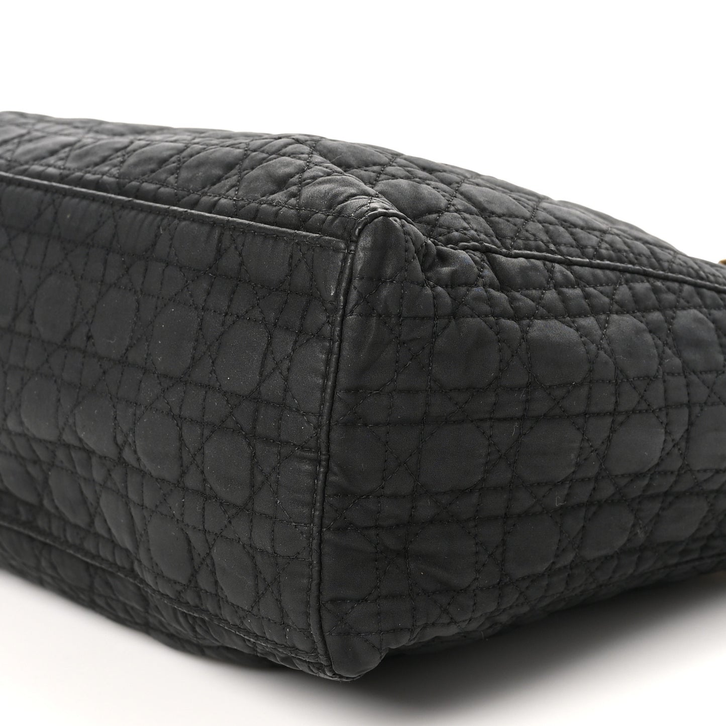Nylon Cannage Medium Lady Dior Black