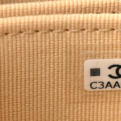 Chanel Caviar Quilted Zip Around Coin Purse Beige 7 of 8