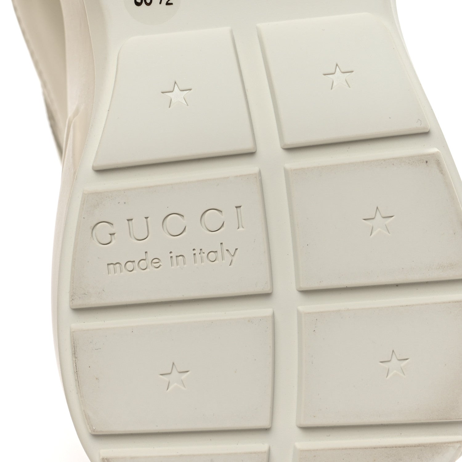Gucci Calfskin Tiger Rhyton Sneakers 36.5 Ivory 6 of 10