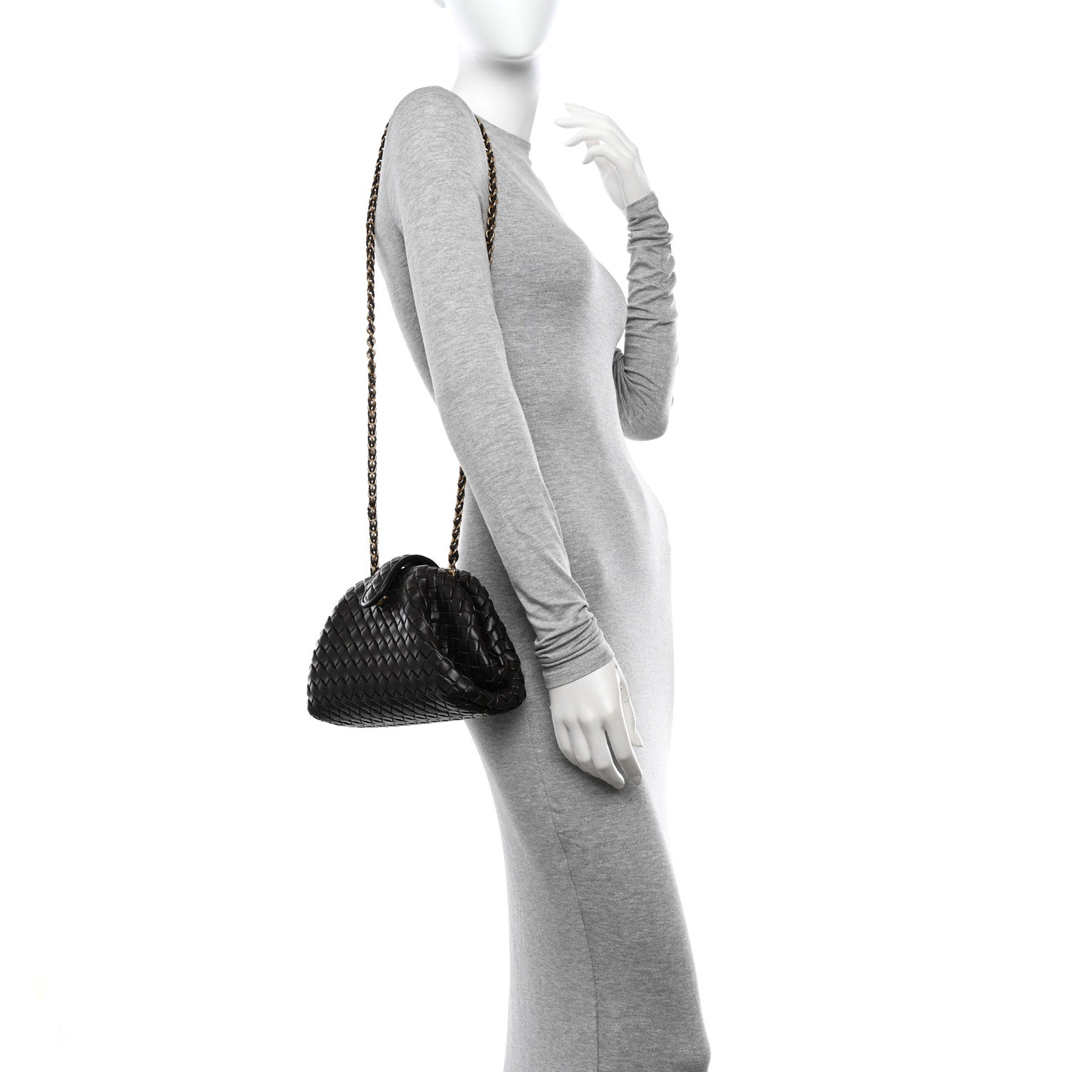 Bottega Veneta Nappa Intrecciato Small The Lauren 1980 Clutch With Chain Fondant 2 of 11