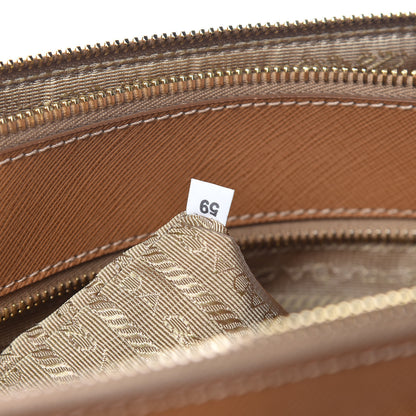 Prada Saffiano Medium Galleria Double Zip Tote Caramel 7 of 13