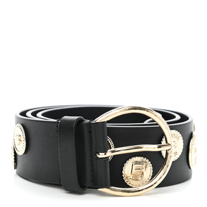 Chanel Calfskin CC Medallion Belt 85 34 Black 1 of 8