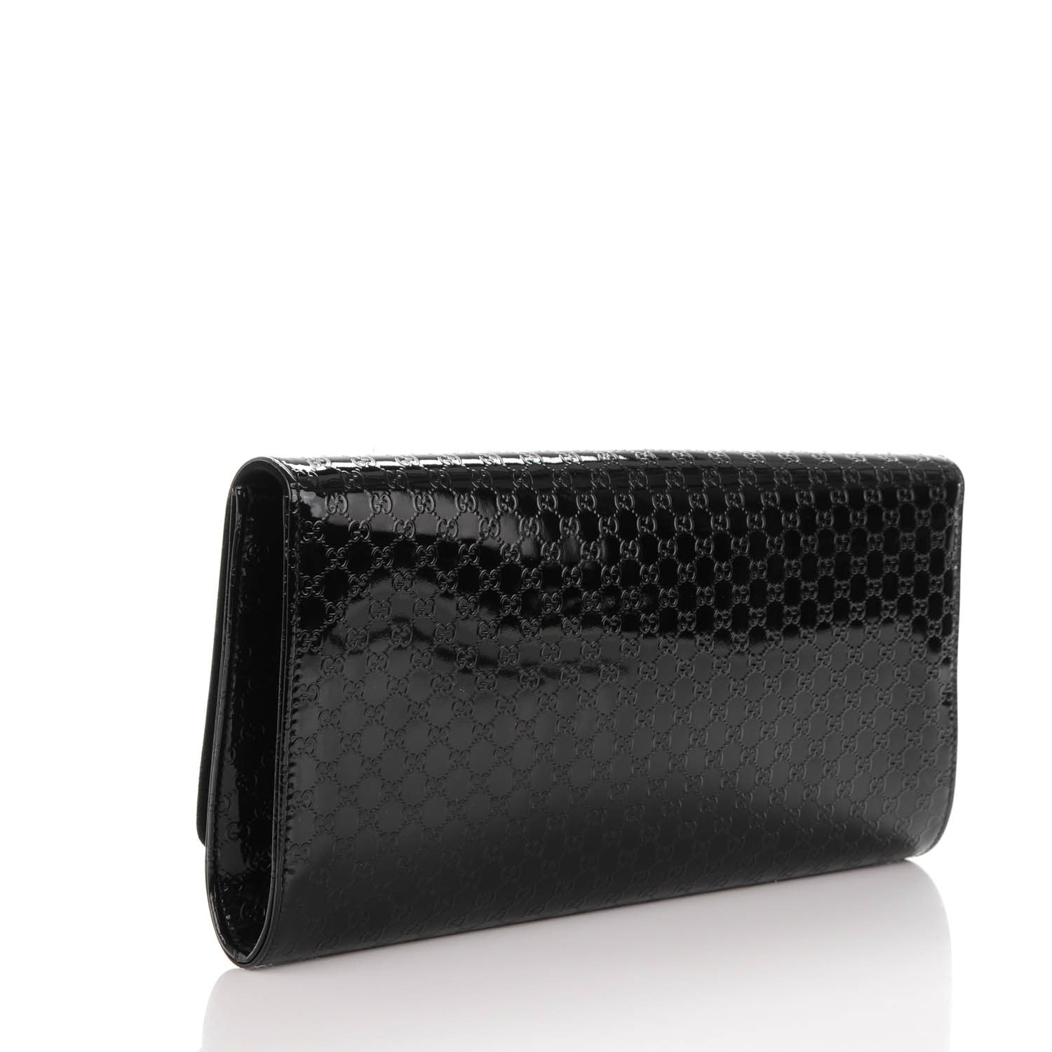 Gucci Patent Microguccissima Medium Broadway Clutch Black 3 of 7