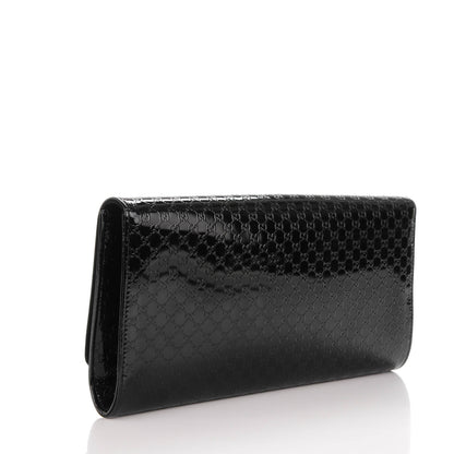 Gucci Patent Microguccissima Medium Broadway Clutch Black 3 of 7