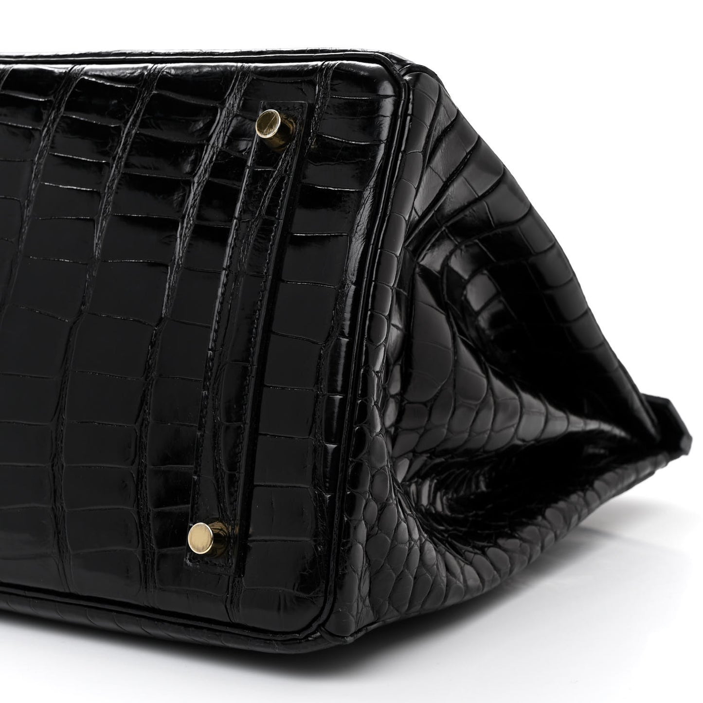 Shiny Porosus Crocodile Birkin 35 Black