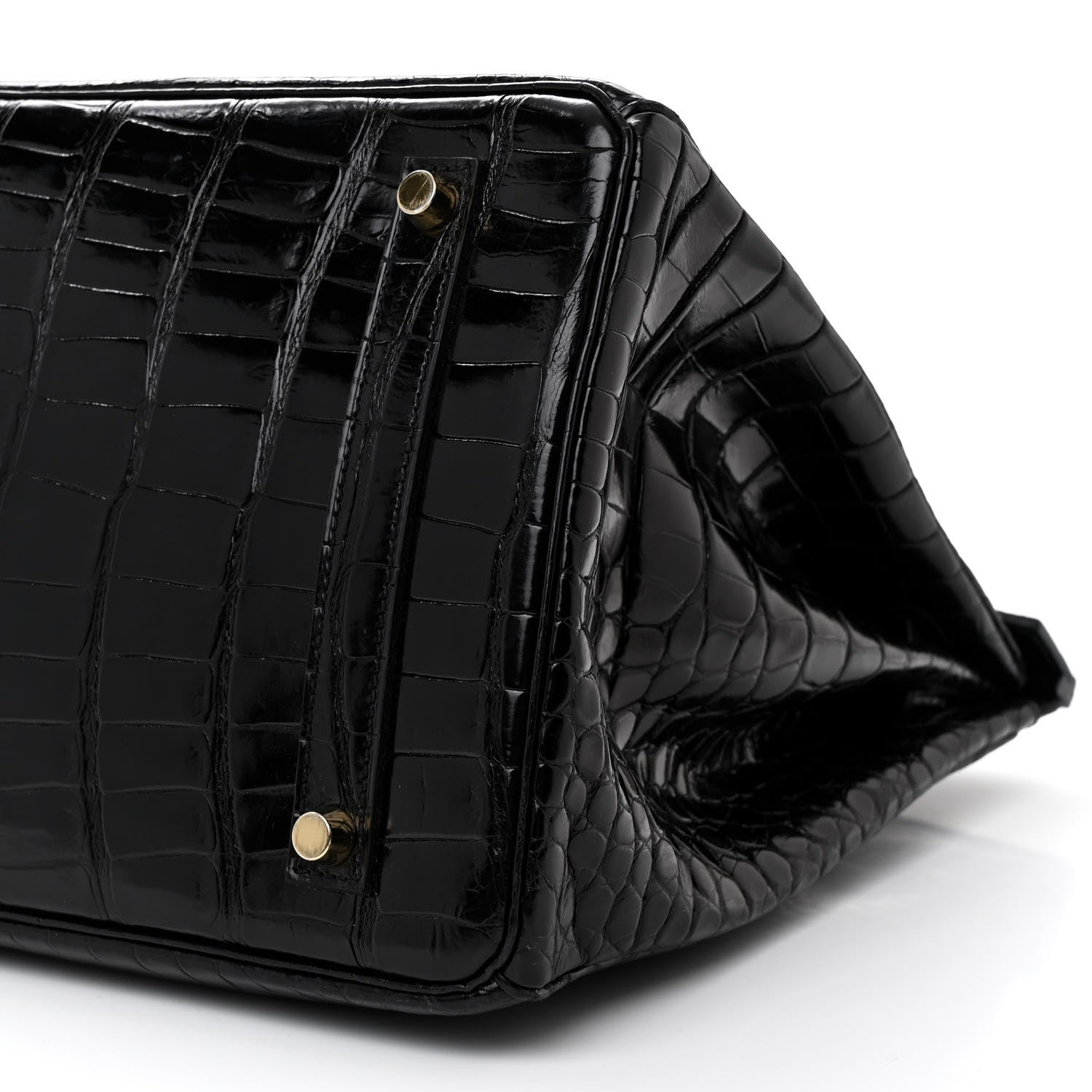 Hermes Shiny Porosus Crocodile Birkin 35 Black 10 of 13