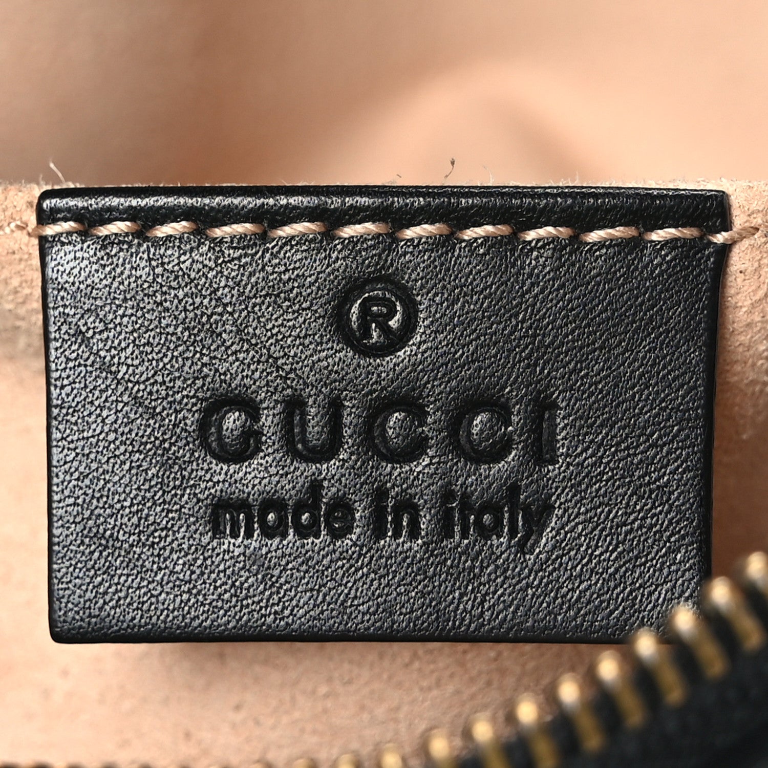 Gucci Calfskin Matelasse Mini GG Marmont Chain Shoulder Bag Black 6 of 10
