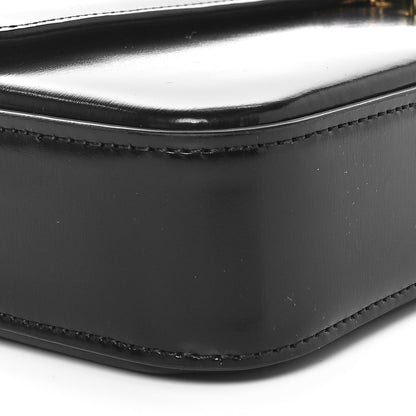 Celine Shiny Calfskin Triomphe Chain Bag Black 8 of 9