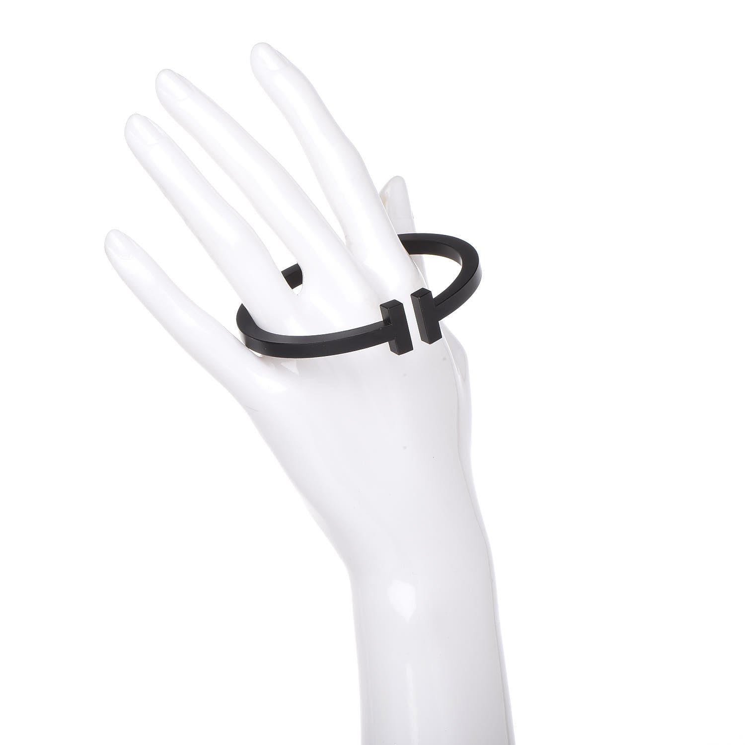 Tiffany Black-Coated Stainless Steel T Square Bracelet 2 of 8