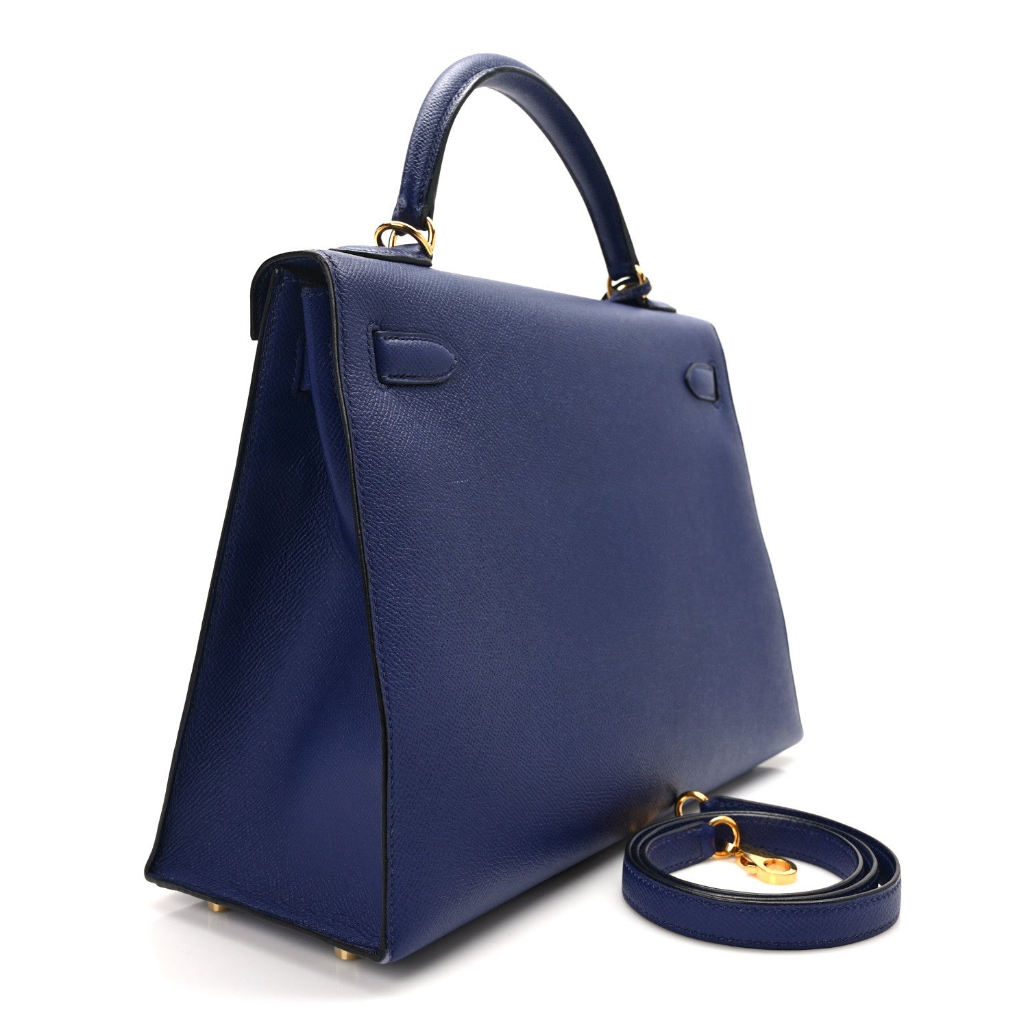 Hermes Epsom Kelly Sellier 32 Bleu Saphir 3 of 13