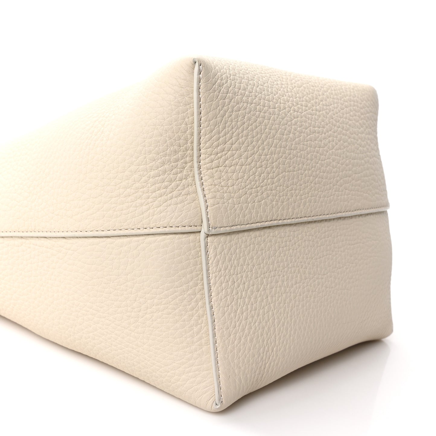 Grained Calfskin Medium N/S Park Tote Ivory
