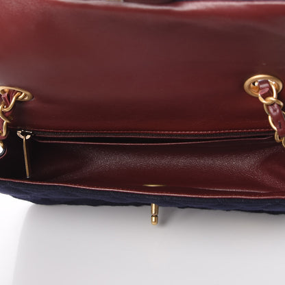 Chanel Felt Quilted Paris-Hamburg Charms Mini Rectangular Flap Dark Navy 9 of 11