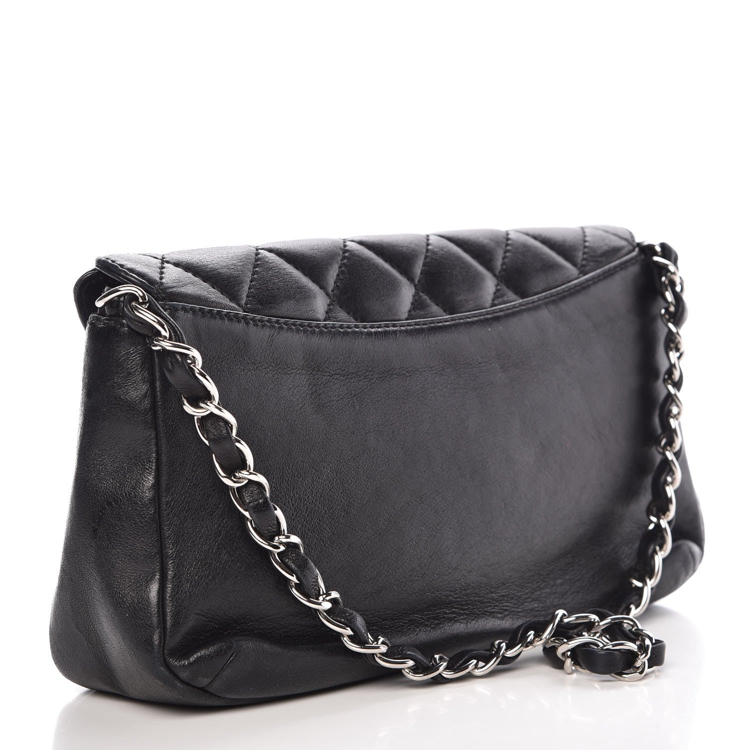 Chanel Lambskin Quilted CC Turnlock Flap Shoulder Bag Black 3 of 9