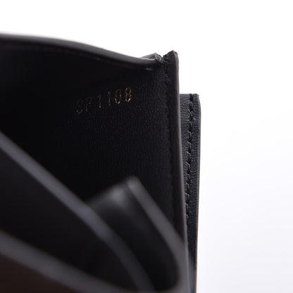 Louis Vuitton Monogram Flower Lock Compact Wallet Black 7 of 8