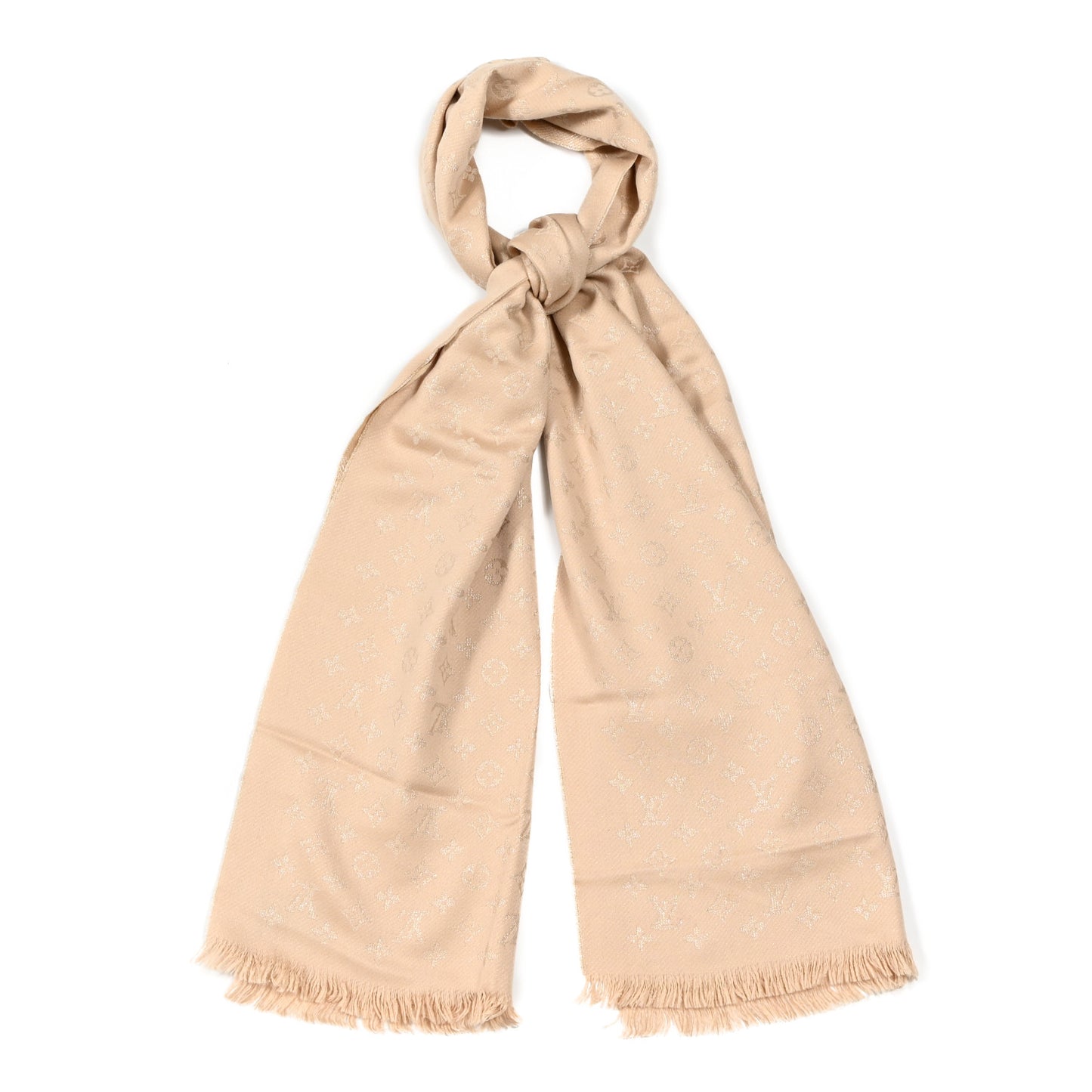 Cashmere Metalized Monogram Stole