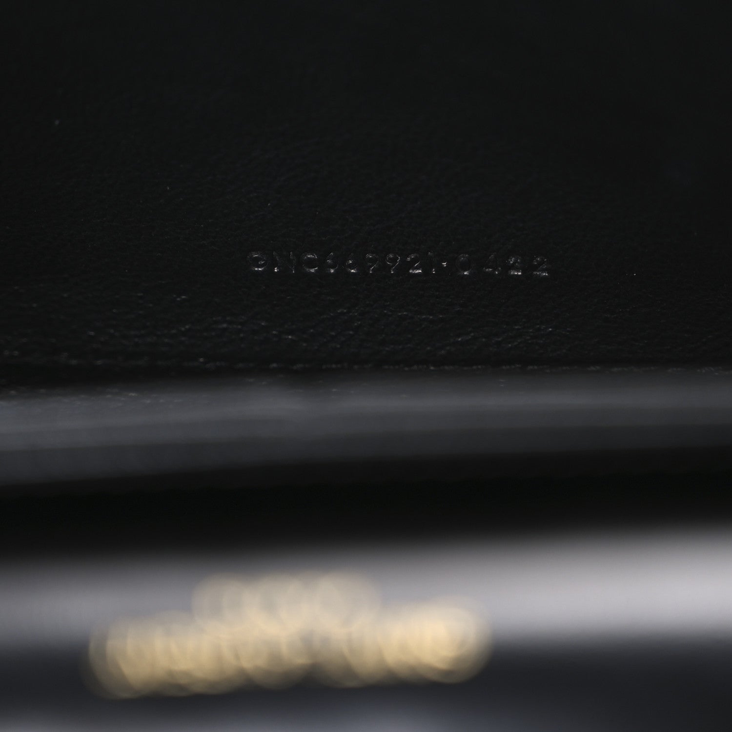 Saint Laurent Glossy Calfskin Monogram Chain Wallet Black 7 of 10