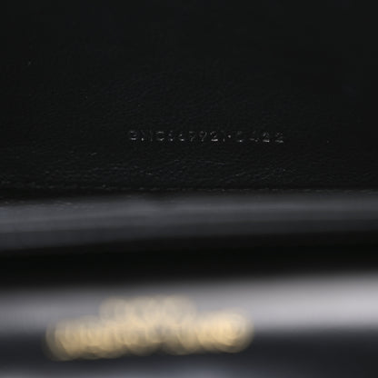 Saint Laurent Glossy Calfskin Monogram Chain Wallet Black 7 of 10
