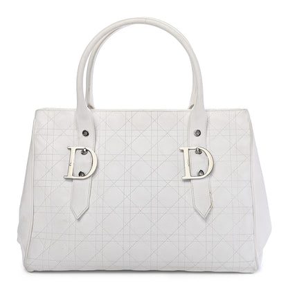 Christian Dior Cannage Stitched Tote White 1 of 9