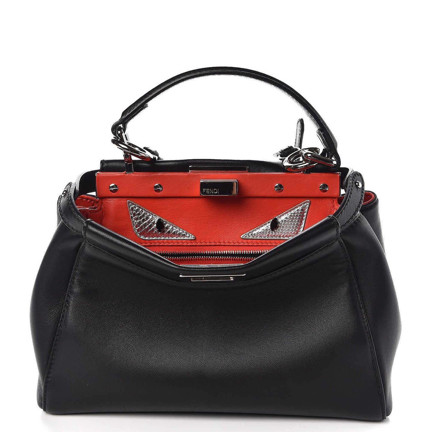 Nappa Karung Monster Eyes Mini Peekaboo Iconic Satchel Black Papavero