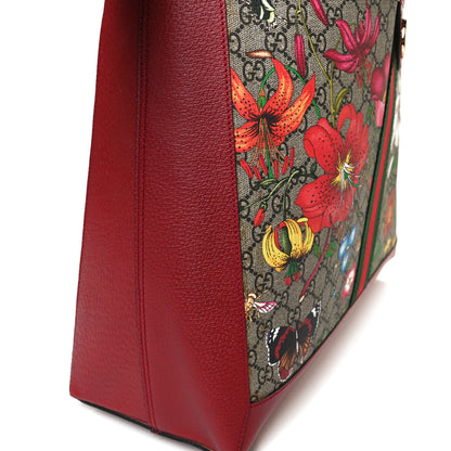 Gucci GG Supreme Monogram Flora Web Large Ophidia Tote Red 14 of 14