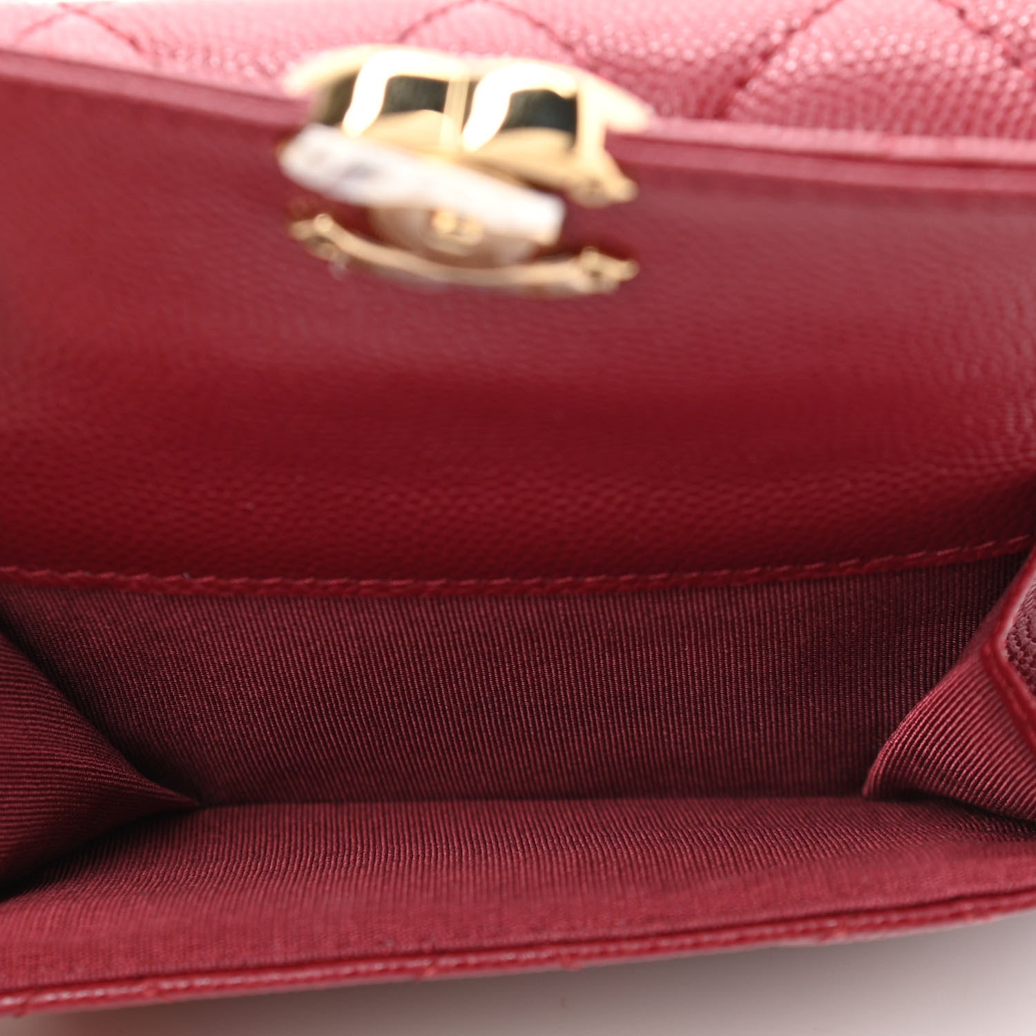 Chanel Caviar Quilted Pocket Twins Clutch With Chain Burgundy 6 of 13