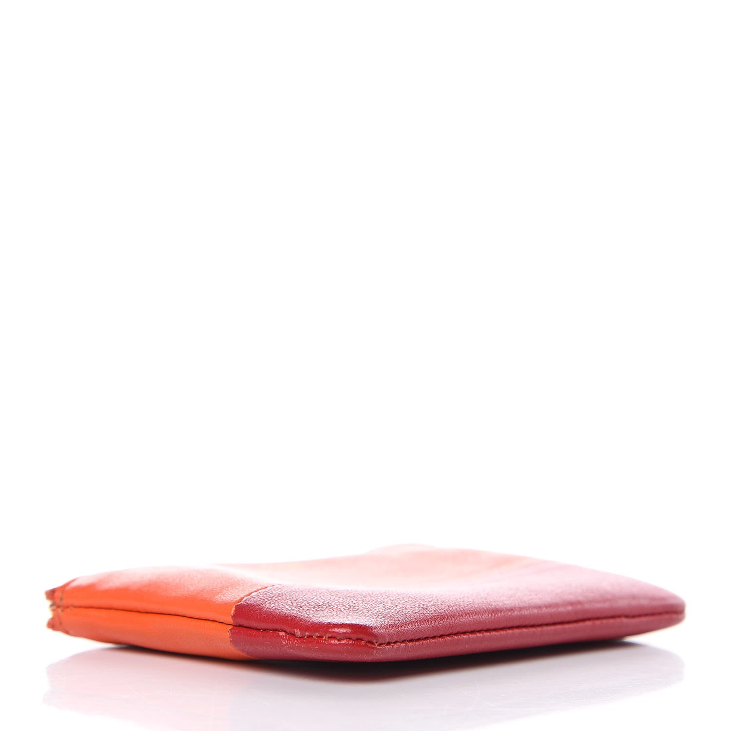 Celine Lambskin Bi-Color Solo Coin Red Orange 4 of 10