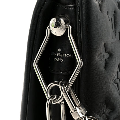 Louis Vuitton Lambskin Embossed Monogram Coussin PM Black 9 of 12