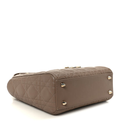 Christian Dior Lambskin Cannage Small My ABCDior Lady Dior Warm Taupe 4 of 11