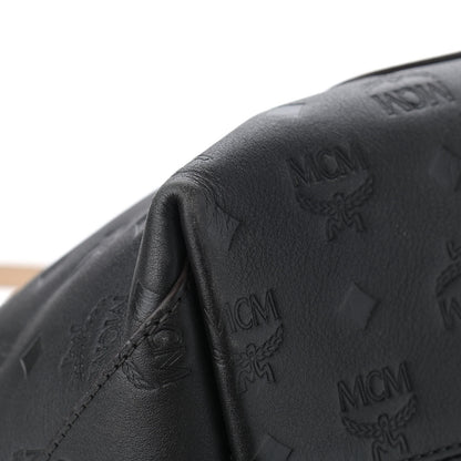 MCM Calfskin Ottomar Monogram Medium Klara Shopper Tote Black 7 of 13
