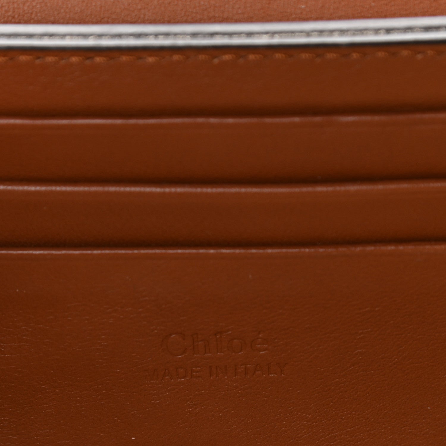 Chloe Suede Calfskin Faye Wallet On Strap Tan 6 of 9