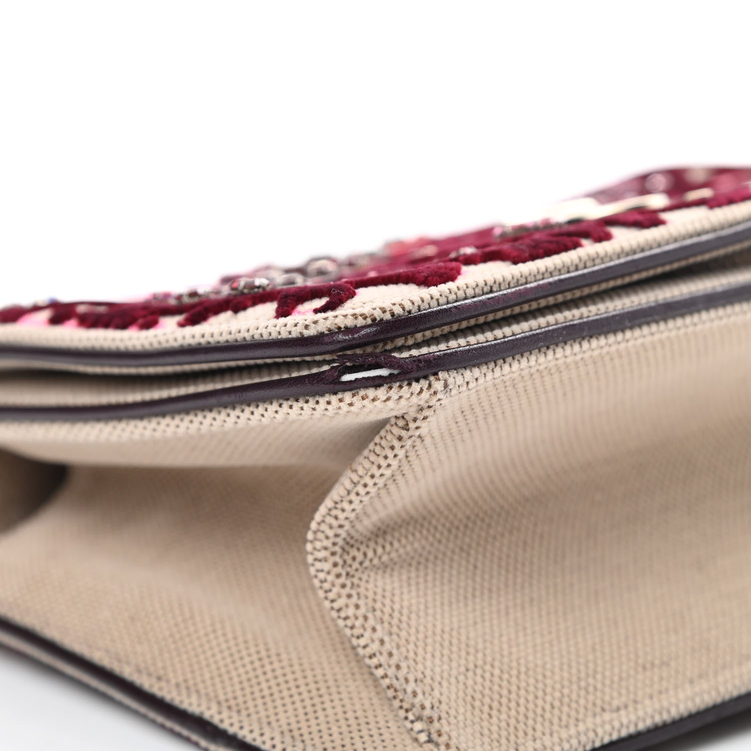 Christian Dior Velvet Crystal Small Diorama Club Flap Bag Plum 12 of 15