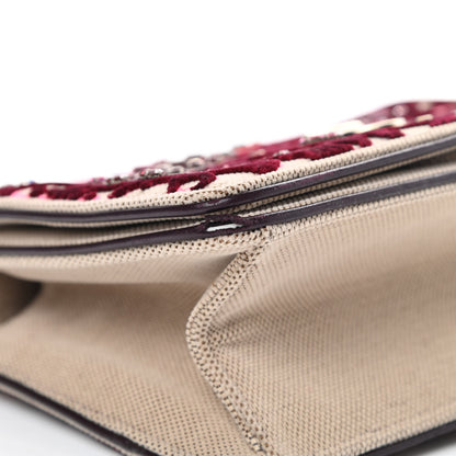 Christian Dior Velvet Crystal Small Diorama Club Flap Bag Plum 12 of 15