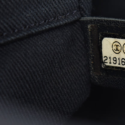 Chanel Denim Small Deauville Tote Dark Blue 9 of 10
