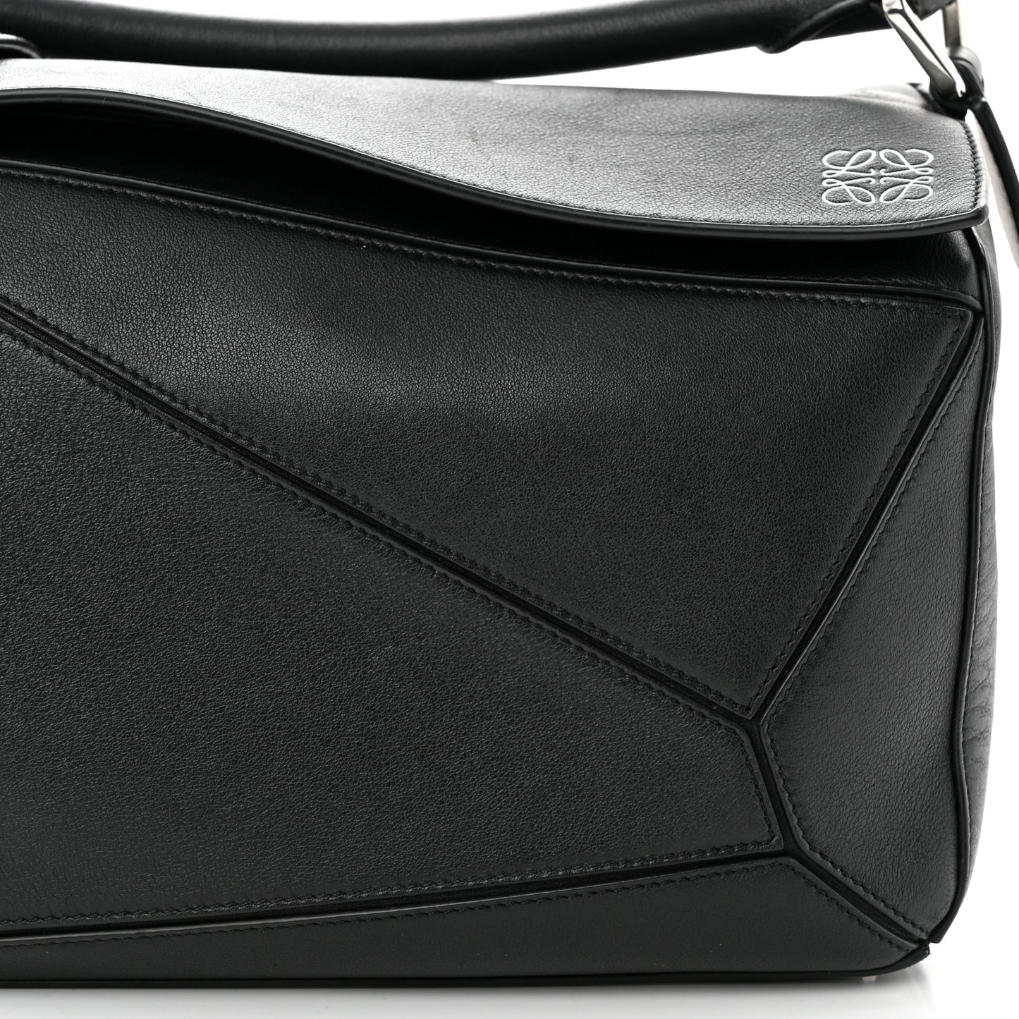 Calfskin Medium Puzzle Bag Black